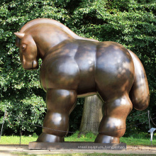 High quality outdoor decor abstract statue bronze fernando botero reproduction horse sculpture